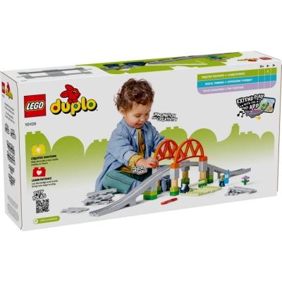 LEGO DUPLO 10426 Most i tory kolejowe — zestaw rozszerzający