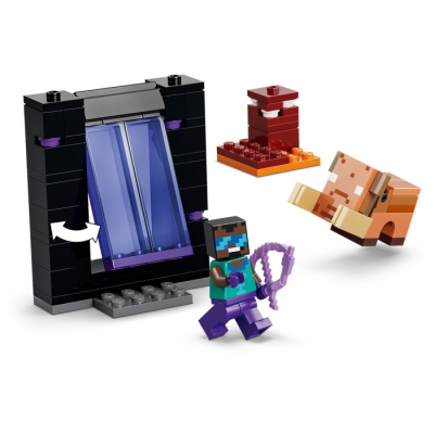 LEGO MINERCRAFT 21584 Podróż przez portal Netheru i Kresu