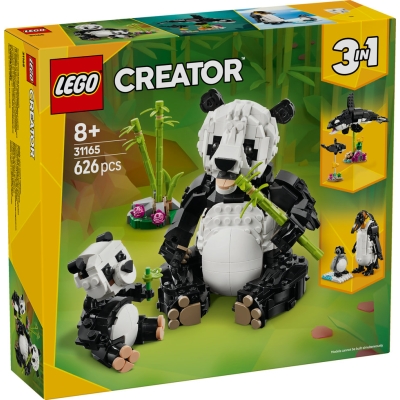 LEGO CREATOR 31165 Dzikie zwierzęta: rodzina pand 31170 różowy flaming