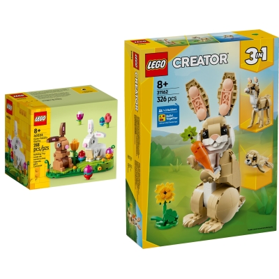 LEGO CREATOR 40523 Zajączki wielkanocne 31162 Uroczy króliczek