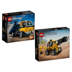 LEGO TECHNIC 42147 Wywrotka 42197 Koparko-ładowarka