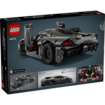 LEGO TECHNIC 42173 Szary hipersamochód Koenigsegg Jesko Absolut