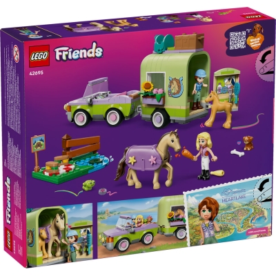 LEGO FRIENDS 42695 Przyczepa z koniem i źrebaczkiem
