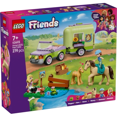 LEGO FRIENDS 42695 Przyczepa z koniem i źrebaczkiem