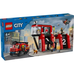 LEGO CITY 60414 Remiza strażacka z wozem strażackim
