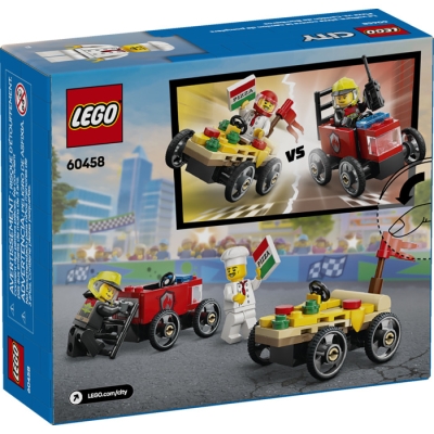 LEGO CITY 60458 Zestaw wyścigówek: pizza kontra wóz strażacki