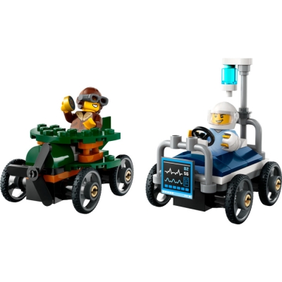 LEGO CITY 60459 Zestaw wyścigówek: samolot kontra łóżko szpitalne
