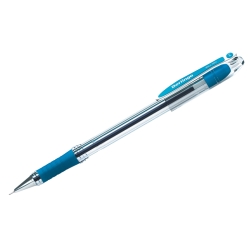Berlingo długopis olejowy ze skuwką 0.4 mm gumowy uchwyt niebieski "I-10"