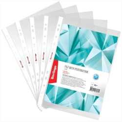 Koszulka krystaliczna, poszerzana Luxe PP A4 110 mikr 50 szt. Berlingo