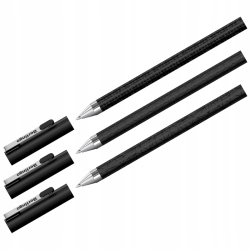 Berlingo długopis olejowy ze skuwką "DoubleBlack" 0.7mm niebieski