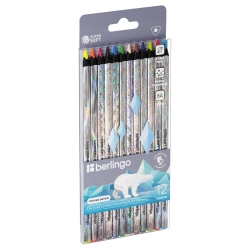 Kredki ołówkowe 12 kolorów Supersoft Starlight trójkątne hebanowe