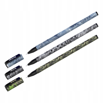 Berlingo Długopis olejowy ze skuwką Funline Military 0,7mm zestaw 36 szt.