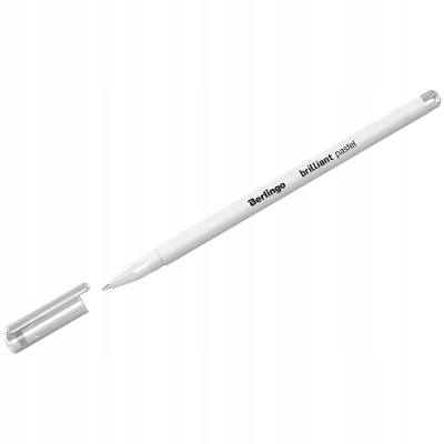 Berlingo Długopis żelowy biały z serii Brilant Pastel