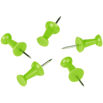 Pinezki beczułki 22x10mm długość igły 10mm zielony 50szt