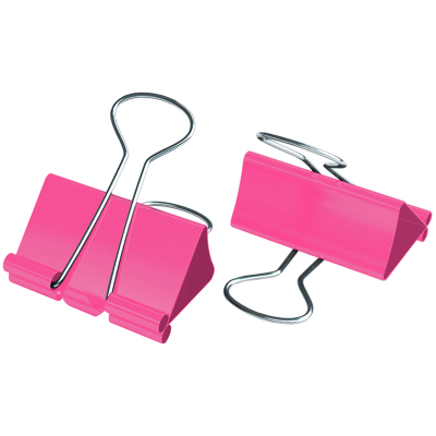 Klipsy metalowe spinacze biurowe do papieru 19 mm 80 arkuszy 10 szt różowe