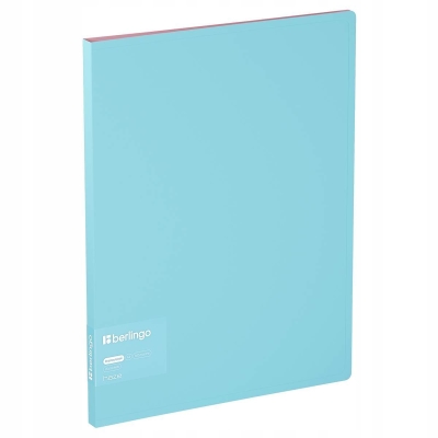Album ofertowy 30 koszulek Berlingo Haze 17mm z wewnętrzną kieszonką niebiesko-różowy