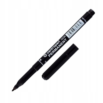 Cienki marker Centropen Permanent 2536 czarny szerokość 1 mm