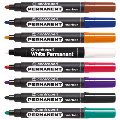 Marker permanentnt Centropen Permanent 8566 MIX 8 kolorów