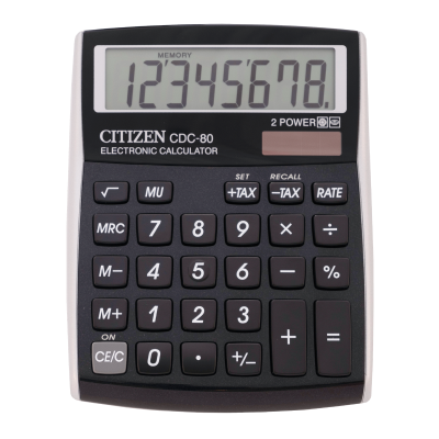 Citizen kalkulator CDC 80 BKWB czarny